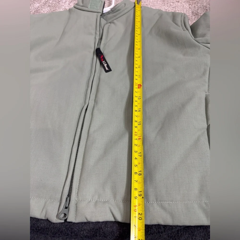 L.L. Bean Canvas Light Sage Green fleece lined women’s small cropped - Picture 6 of 14